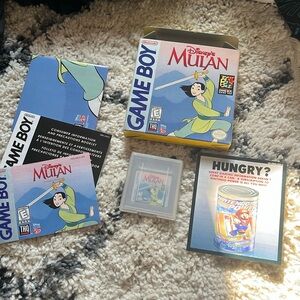 Mulan Gameboy Game with original packaging